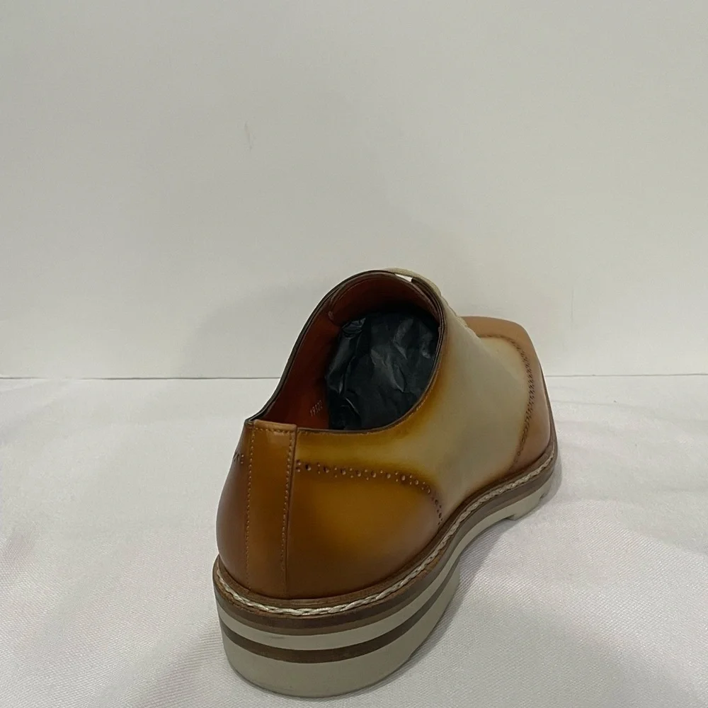 Mezlan shoes casual tan/bone wingtip Oxford light